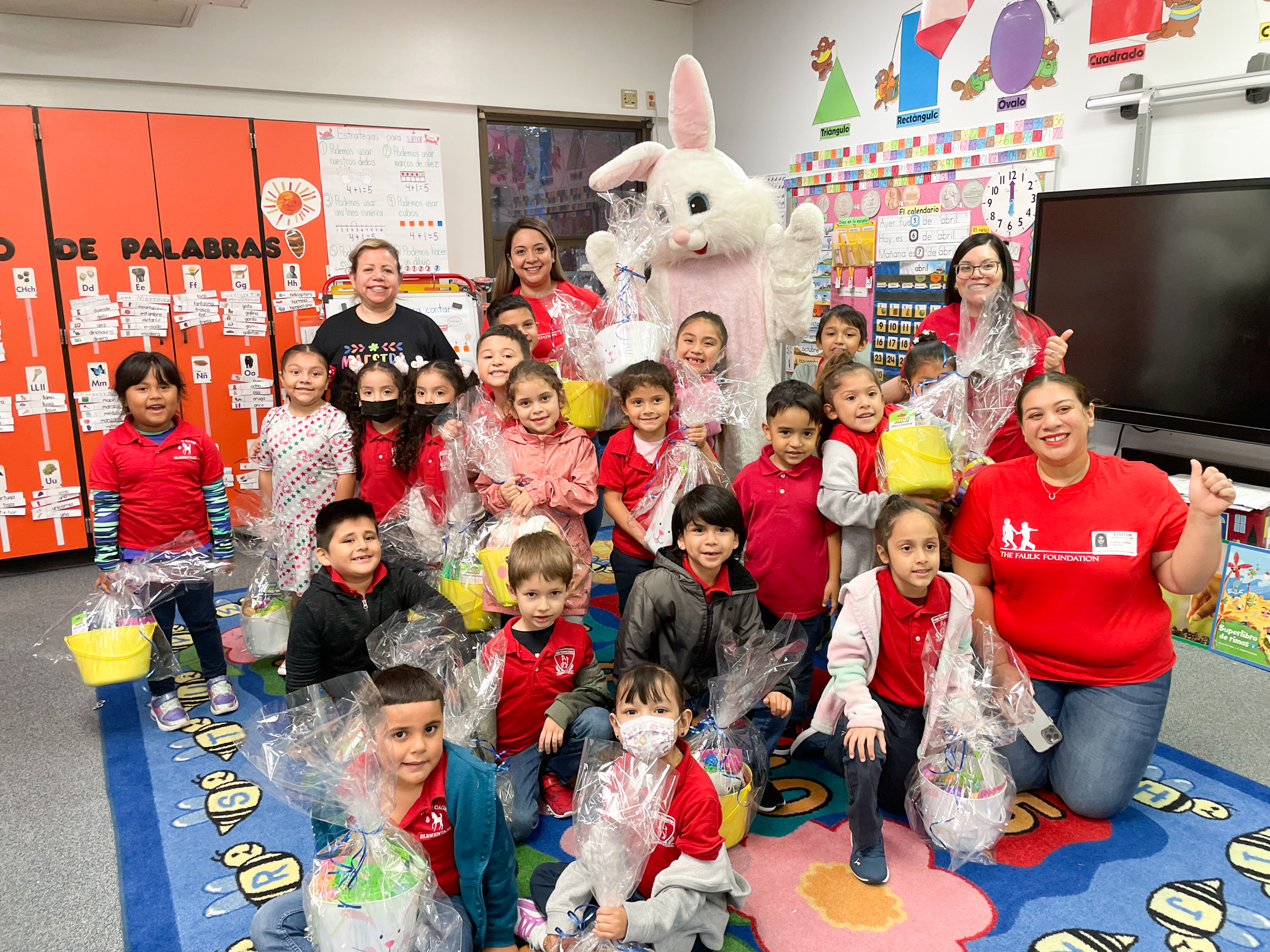 2023 April: Easter Basket Donations at Cage Elementary blog image